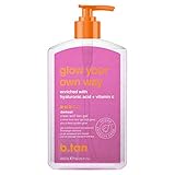 b.tan Glow Your Own Way - Gel autobronceador transparente, no se transfiere, vegano, libre de crueldad animal, 473 ml