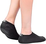 Calcetines de agua para mujeres – Extra Cómodos – Protege contra la arena, agua fría/caliente, UV, rocas/guijarros – Calzado fácil para nadar, voleibol de playa, snorkel (Negro, 2 pares, (S) 36-38)