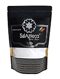 Sal Azteca / Flor de Sal de Manantial - Menos Sodio, 100% Pura y Natural, sin Refinar. Rica en Magnesio y más Minerales. Gourmet por Excelencia (Bolsa 454 g)