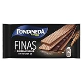 Fontaneda, Barquillos Rellenos de Chocolate Negro, Pack de 92 gr