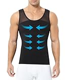 Casey Kevin Camiseta de Compresión Hombre, Faja Reductora Hombre Chaleco de Compresión Hombre, Camiseta Reductora Compresión Camiseta Tirantes Hombre para Gym Fitness Ejercicio Gimnasio