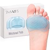 Almohadillas de Silicona Gel de metatarsianas para mujeres y hombres, 4 piezas de cojín de pie almohadillas de talón para zapatos para Metatarsalgia, Azul