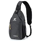 SKYSPER Bolsa de Pecho para Hombres Mujeres Bolso de Hombro Ligero Mochila de Viaje Bandoleras Pequeñas Bolsos Cruzados Impermeable Sling Bag para Acampar Deportes Senderismo Casual