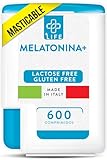 Melatonina Pura 1,9 mg Dosis(2cpr) Pastillas Para Dormir 600 Comprimidos Piulife® Melatonina Masticable Para Conciliar El Sueño, Alviar Jet Lag, Insomnio Zzz Dormir Bien Adultos Y Melatonina Niños