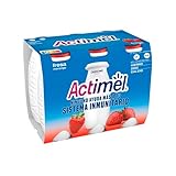 Actimel Yogur bebible fresa - con probioticos, fermentos y vitaminas- Pack 6x100g