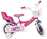 Vélo ATLAS Bicicleta Infantil de 12 Pulgadas, Minnie de Disney, Equipada con 1 Freno Mickey – 1freno, Niñas, Rosa, 12''