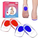 2 Par Taloneras Silicona,Plantillas de Talón Gel, Almohadillas de gel de Silicona para Fascitis Plantar,Espolon Calcaneo,Tendinitis,Aliviar el Dolor Suave Almohadillas de Gel Para Talones(Tamaño39-43)