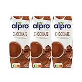 ALPRO - Batido de chocolate Vegetal con base de Soja - Sin Azúcares añadidos, Bajo en grasas, rico en Vitamina B12, D, E - Pack 3x250 ml