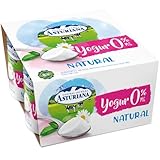 Central Lechera Asturiana Yogur Natural Desnatado 0% MG, Pack 4 x 125g