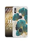 Sunrive Funda Compatible con BQ Aquaris X/X Pro, Silicona Slim Fit Gel Transparente Carcasa Case Bumper de Impactos y Anti-Arañazos Espalda Cover(Q Hoja)