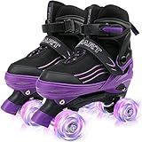 Patines para niñas, Patines para niños, Patines Infantiles con iluminación en Todas Las Ruedas, Aptos para Interior y Exterior, Mediana