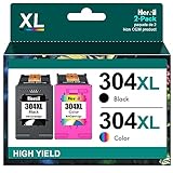 Heroil 304 XL 304XL Cartuchos de Tinta para HP 304 XL Cartuchos 304XL Negro y Color Compatible para HP Envy 5010 5020 5030 5032 Deskjet 3700 3720 3730 3750 3760 3762 3764 2630 2632 2633 2634