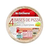 La Cocinera 4 Bases de Pizza Clásica, Fácil y Rápida de Preparar, 520g