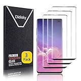 Didisky 3-Unidades Cristal Templado Protector de Pantalla para Samsung Galaxy S10 Plus, Antihuellas, Sin Burbujas, Fácil de Limpiar, 9H Dureza,Transparente