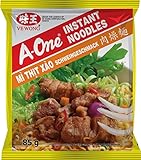 A-ONE Fideos Instantáneos, Sabor Carne de Cerdo, 85 gr