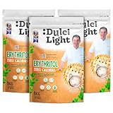 Dulcilight Edulcorante Eritritol 3Kg Zero Calorías | Sustituto del Azúcar Sabor Natural 70% Dulzor del Azúcar | No GMO Keto Certificado Vegano Libre de Gluten | Cuida Tus Dientes Sin Regusto Amargo