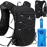 BBAIYULE® Chaleco para correr para mujer y hombre, mochila de hidratación, mochila para correr, mochila de trail running, mochila ultraligera, mochila para ciclismo, senderismo, maratón (con bolsa de