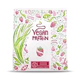 Proteína Vegana en Polvo | Sabor Yogur de Frambuesa | 100% Proteina Vegana | 24g dosis Vegan Protein Powder de Guisante, Arroz, Girasol, Soja | Proteína Aislada para Masa Muscular | 600g | Alpha Foods