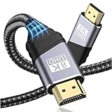 TEFLOTY Cable HDMI 2.1, Cable HDMI 8K de Alta Velocidad Ultra HD 48Gbps 8K@60Hz 4K@120Hz 7680P eARC HDCP 2.2&2.3 DTS:X Compatible con HDTV, PS5/4/3, Xbox Series X/S, Monitor Mehr (1M)