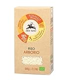 Alce Nero Riso Arborio Biologico Arroz Orgánico 100% Arroz Italiano Ideal para risottos y postres Embalaje al vacío 500 g