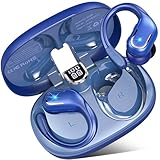 Auriculares Inalámbricos Deportivos, 75H Auriculares Bluetooth HiFi Estéreo, Cascos Inalambricos Bluetooth 5.3 con Cancelación Ruido ENC, IP7 Impermeable audifonos inalambricos, Pantalla LED, Azul