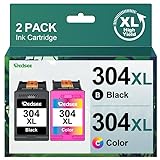 Redsee 304XL Cartuchos de Tinta Remanufacturado para HP 304 XL Negro Compatible con 304XL para HP Envy 5010 5020 5030 5032 Deskjet 2630 2632 2633 3700 3720 3730 3750 3760 3762(Negro y Color,2-Pack)