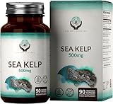 EN Algas Marinas Suplemento de Yodo | 90 Cápsulas de Algas Marinas Kelp - 500mg de Algas Marinas Iodine por Porción | Algas Marinas de Alta Potencia con Yodo Vegano | Sin OGM, Gluten ni Lácteos