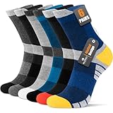 Niofind Calcetines Hombre, 6 Pares Calcetines Deporte Algodon, Anti-Ampollas, Anti-Olor, Absorbentes De Sudor, Transpirables, Calcetines Running Con Acolchado Para Correr, Trabajo, Ciclismo