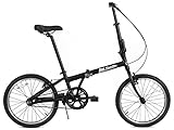 FabricBike Folding Bicicleta Plegable Cuadro Aluminio 3 Colores (Fully Matte Black)