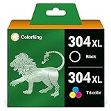 ColorKing 304XL Cartuchos de Tinta Remanufacturados para HP 304 XL Negro y Color Pack para HP Envy 5030 5010 5020 5032 DeskJet 2630 2600 2620 2622 2632 2634 3720 3730 3733 3735 3750 3760 3762