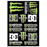 DINGFENG Pegatinas Motocross, Pegatinas Bicicleta, Pegatinas Moto Patrocinadores, Calcomanía Monstruo, Pegatina Monster Energy, para Motocicletas, Cascos, Motos de Cross, Monopatines(Garra)