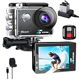 Xilecam 4K WiFi Camara Deportiva 4X Zoom Control Remoto 2.4G Cámara Deportiva 131FT Submarino Camara Acuatica Sumergible con 2 * 1350mAh Batería y Kit de Accesorios (X8000Pro)