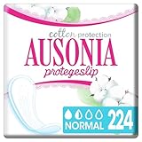 Ausonia Protegeslip Cotton Normal, 224 Unidades, 100% Algodón Orgánico, Protección Segura - Formato Ahorro