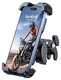 Lamicall Soporte Móvil Bicicleta, Soporte Móvil Moto - 360°Rotación, Liberación con un Botón, Soporte Teléfono Bici para iPhone 16 15 14 13 12 Pro MAX/Plus/Mini, Samsung, Huawei, 4.7-6.8” Smartphone