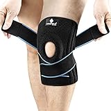 NEENCA Rodilleras Deportivas, Rodillera Menisco Ligamento con Estabilizadores Laterales y Almohadillas de Gel de Rótula, Rodillera de Rotuliana Ajustable para Artritis, Correr, Baloncesto, Bicicleta