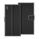 COODIO Funda para Sony Xperia XA1 Ultra, Magnético Funda con Tapa para Sony Xperia XA1 Ultra, Negro