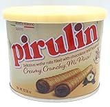 PIRULIN Barquillos Rellenos de Chocolate y Avellana. Lata de 300g