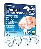 Runesol Ferula Descarga Bruxismo, 4 x Mixto Kit Protección Dental, Férulas Dental Moldeable, Protector Bucal para Dormir, Ferulas de Descarga para Bruxismo, Protector Bucal, Bruxismo Dental Noche