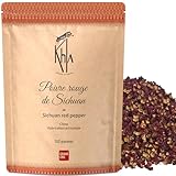 Khla - Pimienta de Sichuan Roja 100 g - Pimienta de Szechuan en Grano - Bayas Enteras de Sichuan - Pimienta China premium - Especia Asiática Timut Pimienta Sichuanese - Origen China