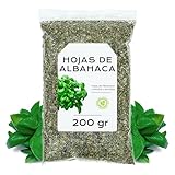 Albahaca Hojas 200g - Infusion de Albahaca - Albahaca cortado y secado - Te de Albahaca - Albahaca a Granel - Infusion de Hierbas (200 gr, Albahaca)