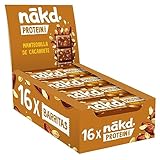 Nākd. Protein Mantequilla de Cacahuete | Barritas Proteícas | 7g de Proteína de Origen Vegetal | Ingredientes 100% Naturales | Sin Azúcar Añadido | Vegano | 16 x 45g | 720g