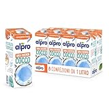 Alpro Bebida Vegetal de Coco sin Azúcar - Pack de 8 x 1L