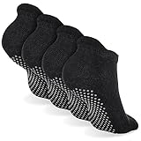 4 Pares Calcetines de Yoga Calcetines Antideslizantes para Mujer Fit Yoga Pilates Ballet Low Top Calcetines Deportivos