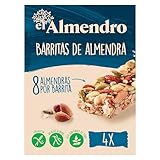 El Almendro, Barritas de Almendra a la Sal, Barritas Energeticas, Fruta Seca, 4 Porciones de 25 Gramos, 84 Gramos