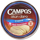 Campos Conserva De Atún Claro APR Al Natural, 160 g (Atún de pesca responsable)