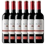 Viña Albali Tempranillo Crianza Tinto D.O. Valdepeñas Vino - Paquete de 6 x 750 ml - Total: 4500 ml