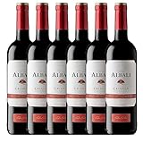 Viña Albali Tempranillo Crianza Tinto D.O. Valdepeñas Vino - Paquete de 6 x 750 ml - Total: 4500 ml