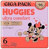 Huggies Ultra Comfort Pañal braguita para bebé con Disney Talla 6 (15-25 kg), 2 packs x 48 pañales, Total 96 Pañales - Exclusivo Online