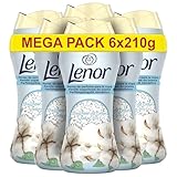 LENOR, Perlas Lavadora Perfumadas, 93 Lavados, Perlas Suavizante Para Ropa con Fragancia de Algodon Fresco, Para Un Frescor Mas Suave Y Duradero, 93 Unidad (Paquete de 1)