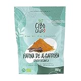 Harina de Algarroba Ecológica - 750g. Harina De Algarroba Sin Gluten Para Helados. Harina de Pulpa de Algarroba en Polvo. Raw Organic Carob Powder.